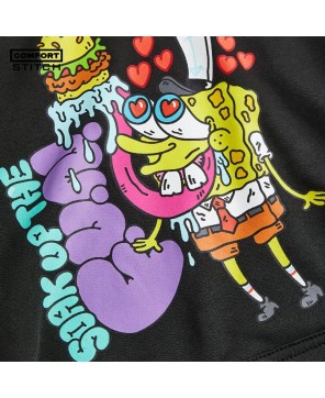 SpongeBob Squarepants Printed Oversized Hoodie - Comfort Stitch