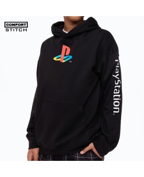 Black PlayStation Oversized Hoodie by Comfort Stitch