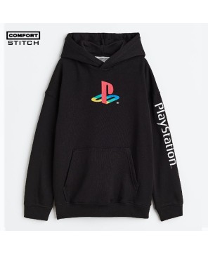 Black PlayStation Oversized Hoodie by Comfort Stitch