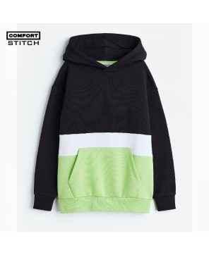 Trendy Boys Color-Block Oversized Hoodie | Comfort Stitch