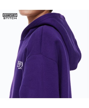 Comfort Stitch Basics Boys Hoodie - Purple/White