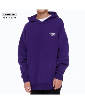 Comfort Stitch Basics Boys Hoodie - Purple/White