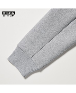 Stretch Grey Full-Zip Hoodie