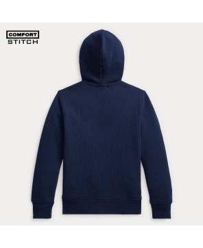 Boys Navy Fleece Zipper Hoodie