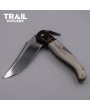 Micarta & Deer Stag Antler Folding Knife