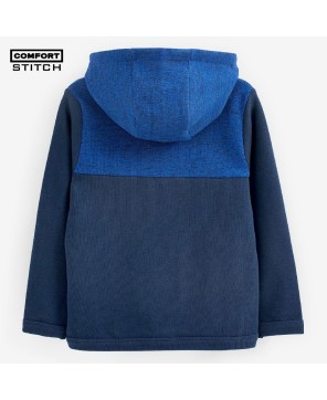 Blue Side Panel Zip Hoodie