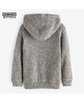 Knitted Hooded Zip Through Hoodie (3-16yrs)