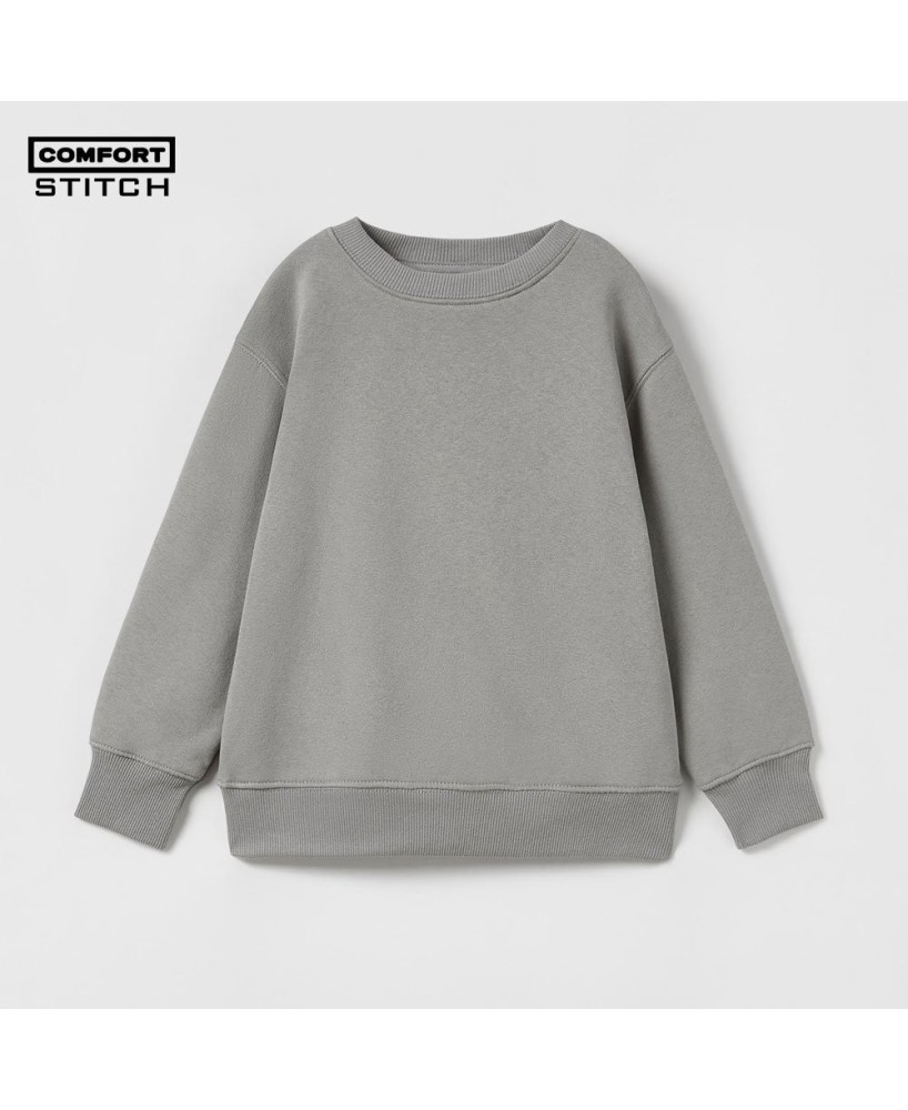 Kids' Grey Round Neck Sweatshirt