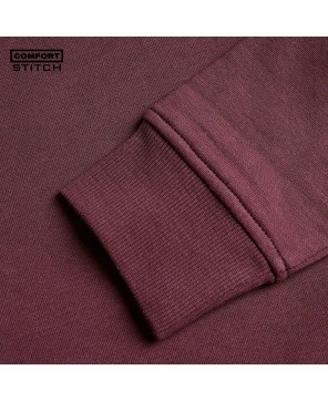 Aubergine Fleece Sweatshirt - Stylish Comfort