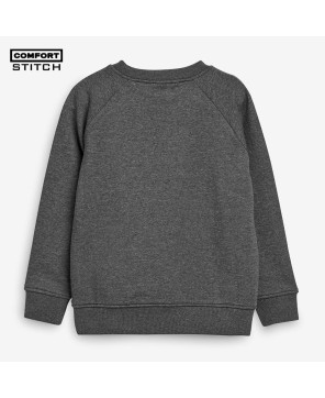 Classic Charcoal Crew-Neck Sweatshirt for Kids