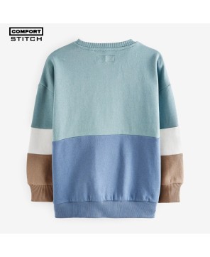 Boys' Blue/Light Teal Colorblock Sweatshirt