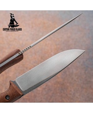 Custom Forged Blades: K720 Micarta Hunting Knife