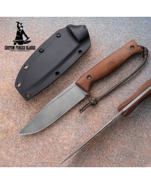 Custom Forged Blades: K720 Micarta Hunting Knife