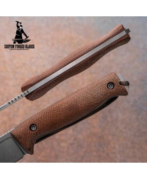 Custom Forged Blades: K720 Micarta Hunting Knife