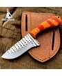 Handmade Skinning Knife & Leather Sheath