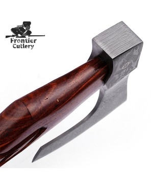 Heritage Damascus Steel Bearded Axe with Sheesham Handle