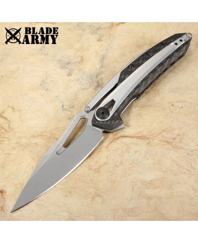 Blade Army Carbon Fiber Flipper Knife