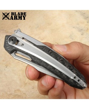 Blade Army Carbon Fiber Flipper Knife