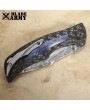 Damascus Steel Carbon Fiber Folding Knife