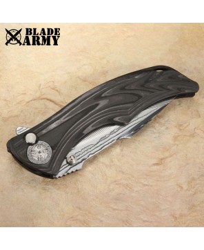 Drop Point Damascus Steel Folding Knife