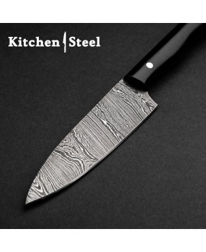 Damascus Petty Kitchen Knife