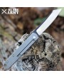 Premium Stainless Steel Folding Knife: Gray Handle