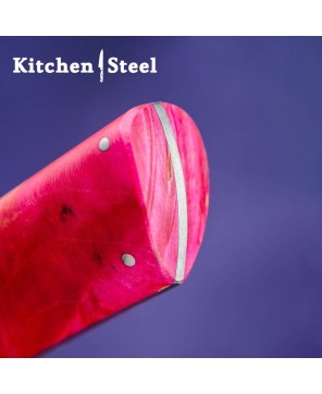 THE HIGH QUALITY CHEF KNIFE STABILIZED WOOD HANDLE