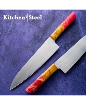 THE HIGH QUALITY CHEF KNIFE STABILIZED WOOD HANDLE