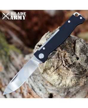 Black Stainless Steel Slip Joint Knife