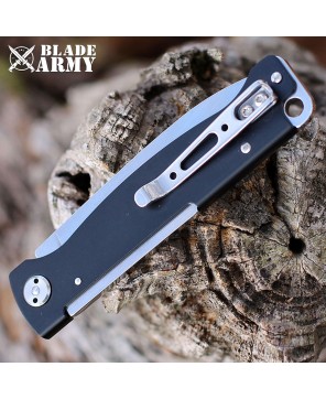 Black Stainless Steel Slip Joint Knife