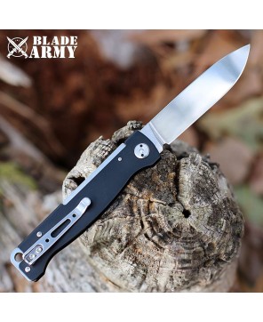 Black Stainless Steel Slip Joint Knife