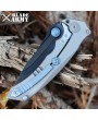 Gray Titanium Handle Tactical Knife