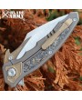 Red Queen Tactical Folding Knife | Titanium Handle