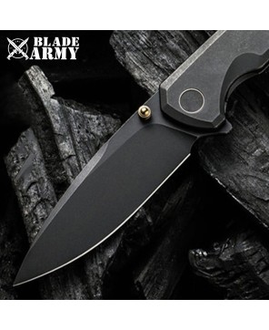 Black Stonewashed Tactical Knife