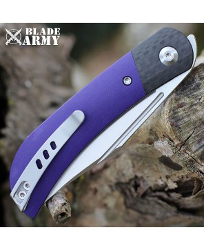 Purple G10 Handle Tactical Folding Knife