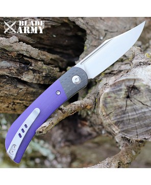 Purple G10 Handle Tactical Folding Knife