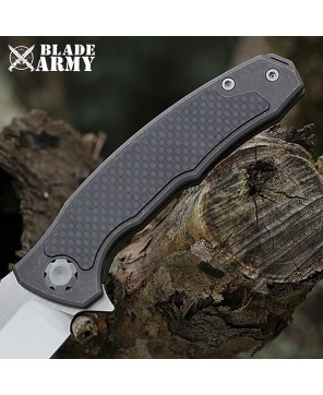 Frame Lock Tactical Folding Knife - Gray Titanium Handle