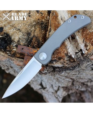 Blade Army Tactical Folding Knife - Titanium Handle