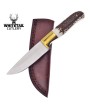 Deer Stag Handle Hunter Fixed Blade Knife