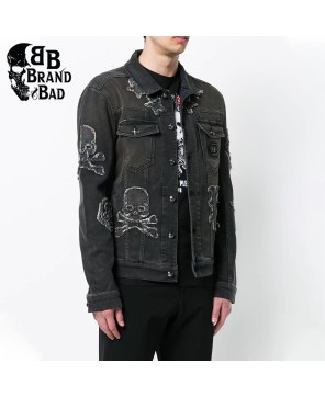 BB Skull Denim Jacket by Philipp Plein