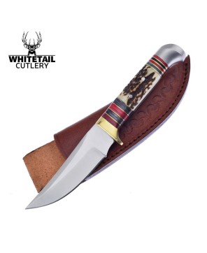 Whitetail Cutlery Stainless Steel STAG Handle Hunting Knife