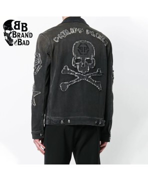 BB Skull Denim Jacket by Philipp Plein