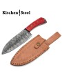 Damascus Chef Knife, Koa Wood Handle