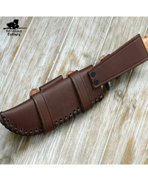 Exotic Leopard Wood Bowie Knife