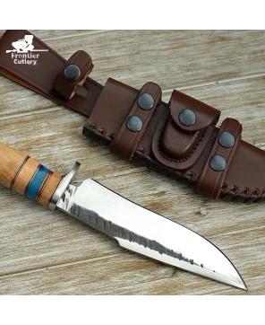 Exotic Leopard Wood Bowie Knife