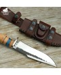 Exotic Leopard Wood Bowie Knife