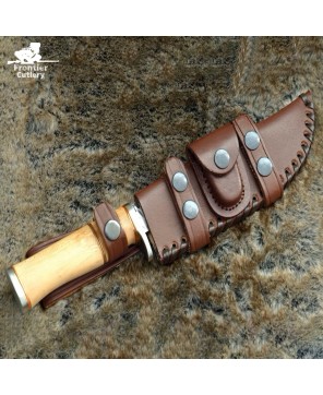 Exotic Leopard Wood Bowie Knife