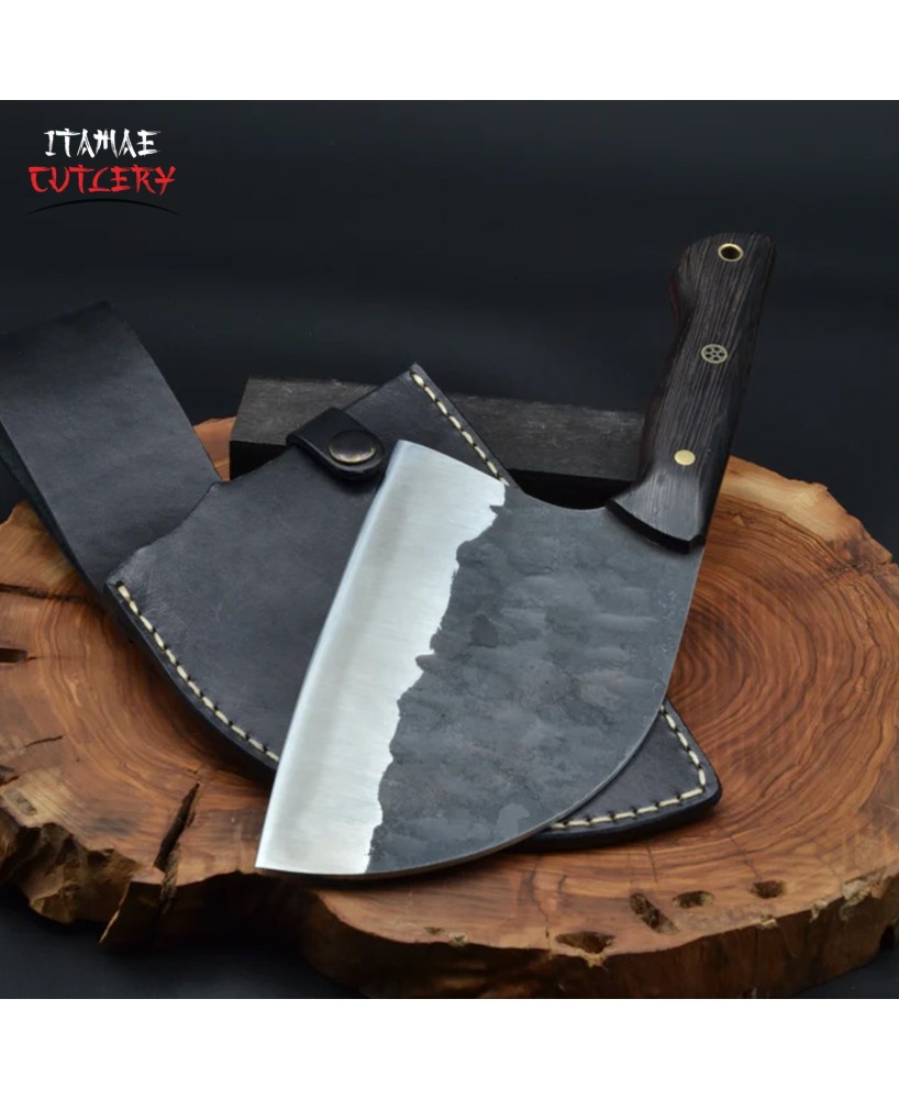 Hand-Forged K720 Carbon Steel Serbian Chef's Knife