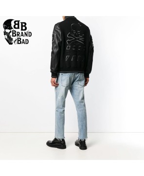 Handmade Patch Bomber Jacket for Men’s