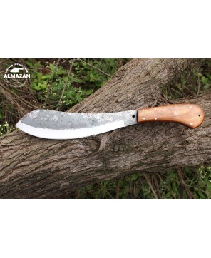 Almazan® Custom Handmade Hunting Knife with Wood Handle